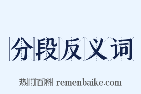 分段反义词是什么意思的图片